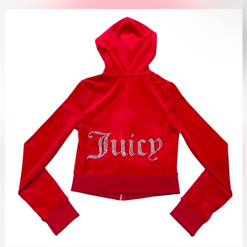 Juicy Couture Vibrant Red Velour Jacket